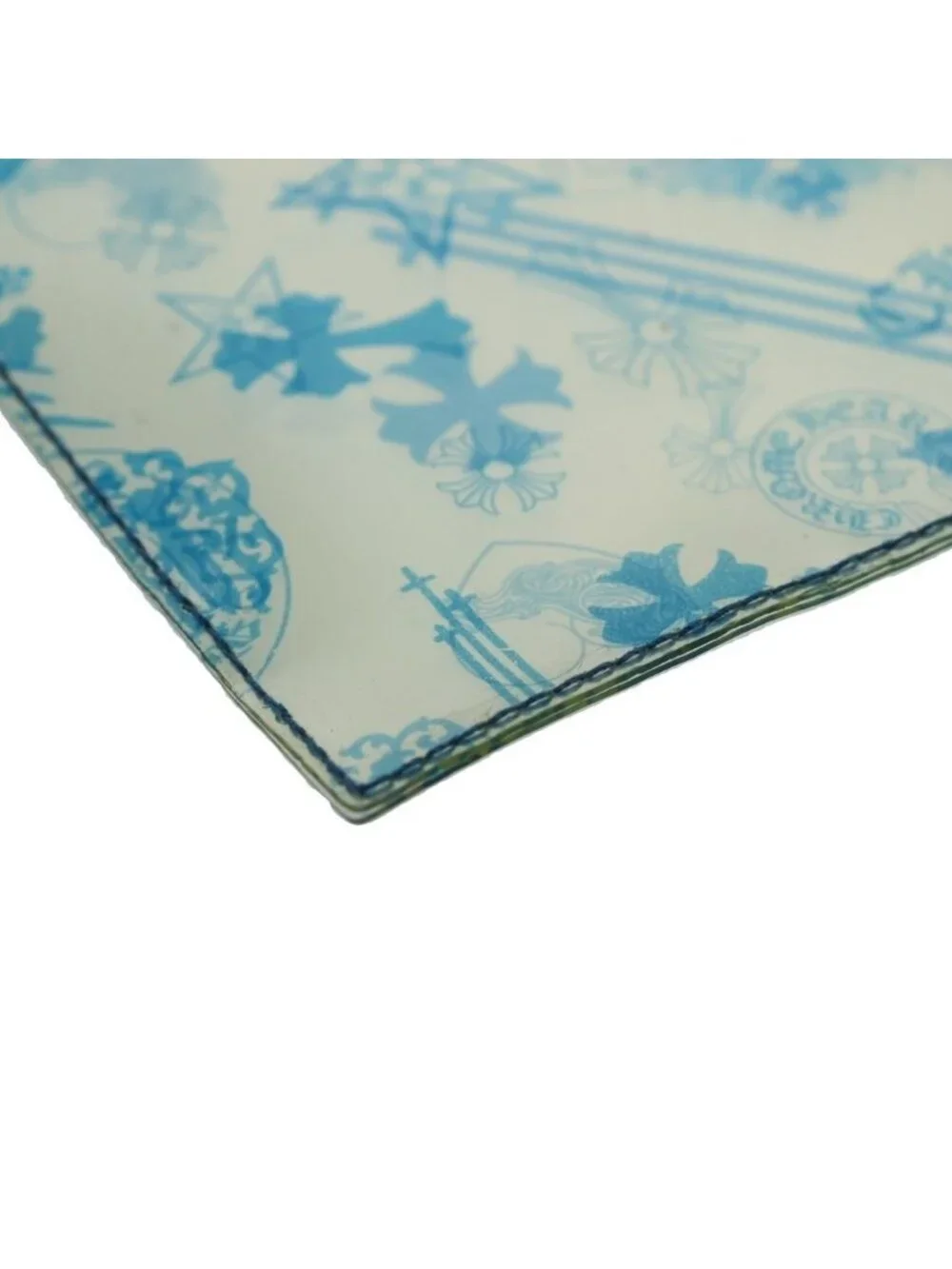 Chrome Hearts Clear Vinyl Pouch CH Print File Blue
